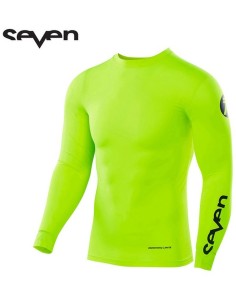 Camiseta Seven Zero Blade Compression Amarillo Fluor