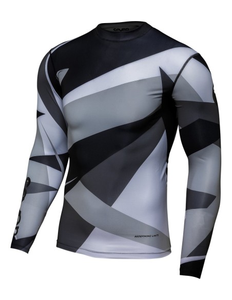 Camiseta Seven Zero Battleship Compression Gris/Negro