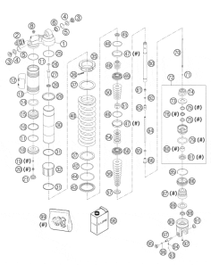Portarreten Completo WP Original KTM/Husqvarna