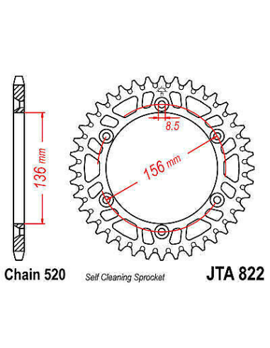 Corona Aluminio JT Sprockets Beta+ GasGas +...