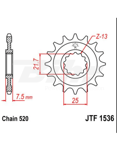 Piñón S-Teel Kawasaki KXF 450 2006-