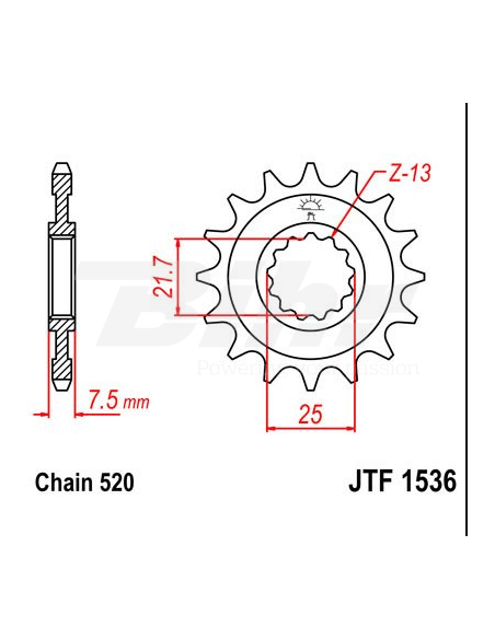 Piñón S-Teel Kawasaki KXF 450 2006-