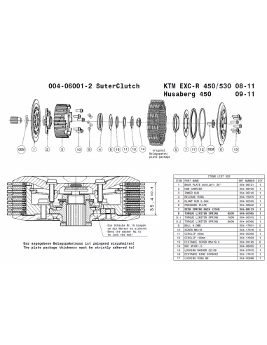 Embrague antirebote Suter KTM 450...