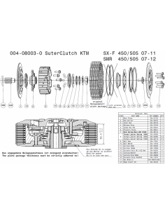 Embrague antirebote Suter KTM 450/505 SMR 2007-2012 +... 2