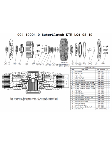 Embrague antirebote Suter KTM 690...