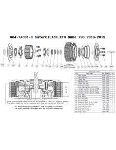 Embrague antirebote Suter KTM 790 Duke/Adventure 2018-2019 2