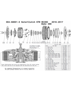 Embrague antirebote Suter KTM RC390 2016-2019 + 390... 2
