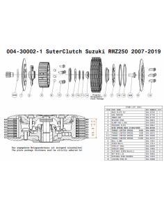 Embrague antirebote Suter Suzuki RMZ 250 2007-2019 2