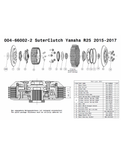 Embrague antirebote Suter Yamaha R25 2015-2017 2