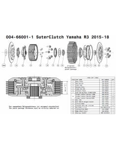 Embrague antirebote Suter Yamaha R3 2015-2019 2