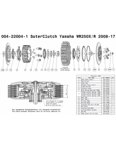 Embrague antirebote Suter Yamaha WR250X/R 2008-2017 2