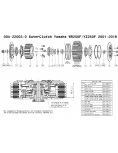 Embrague antirebote Suter Yamaha YZ 250F 2001-2018/WR250F... 2