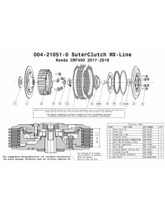 Embrague MX Line Suter Honda CRF450R 2017-2018 2