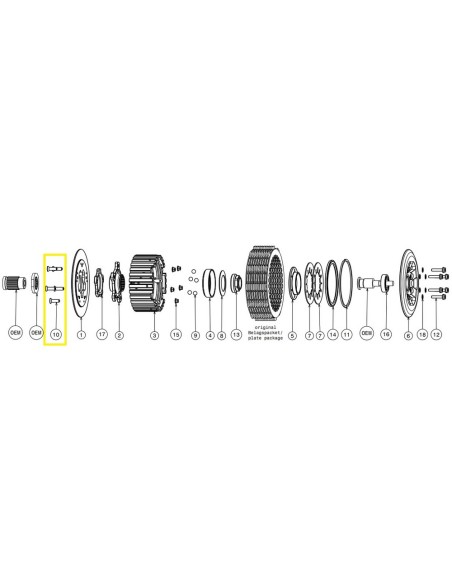 Recambio Suter - Tornillo Avellanado M6x20