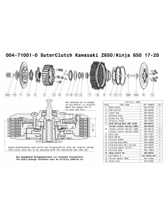 Embrague antirebote Suter Kawasaki Z650 2017-2019 2
