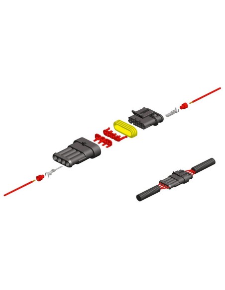 Conector estanco generico completo 3 vias Tipo 060 AM Bihr