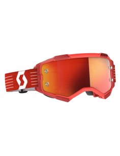 Gafa Scott Fury Rojo Brillante Lente Naranja Cromo WFS