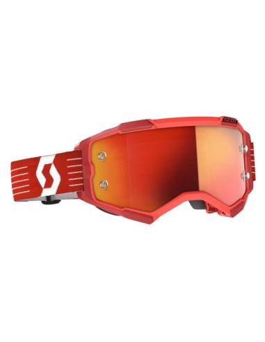 Gafa Scott Fury Rojo Brillante Lente Naranja...