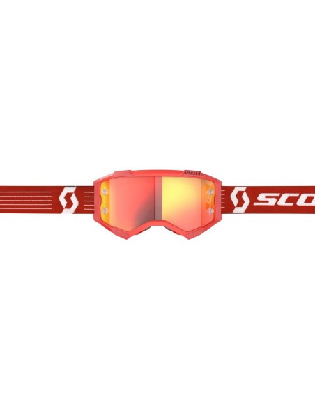 Gafa Scott Fury Rojo Brillante Lente Naranja Cromo WFS