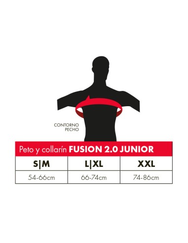 Peto & Collarín Leatt Fusión 2.0 Junior Negro