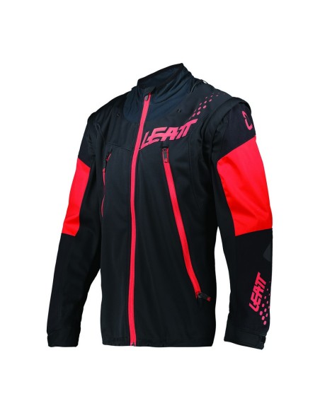 Chaqueta Moto Leatt 4.5 Lite Negro/Rojo
