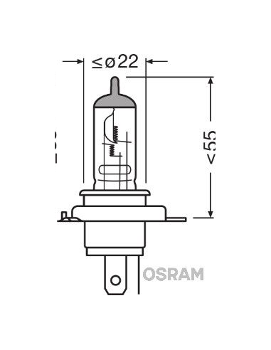 Lampara Halogena Osram HS1 12V 35/35W
