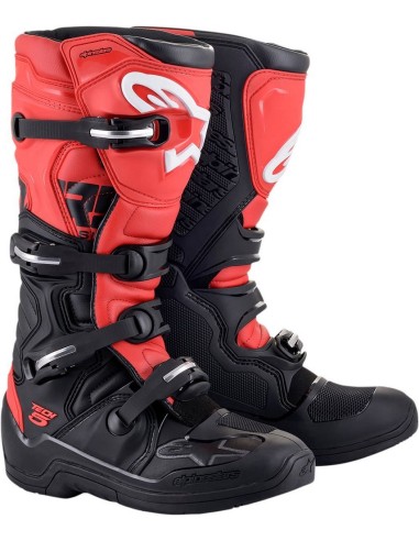 Bota Alpinestars Tech 5 Negro/Rojo Fluor
