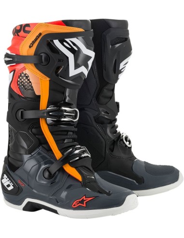 Bota Alpinestars Tech 10 Negro/Gris/Naranja