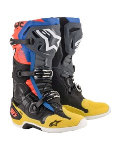 Bota Alpinestars Tech 10 Negro/Amarillo/Rojo