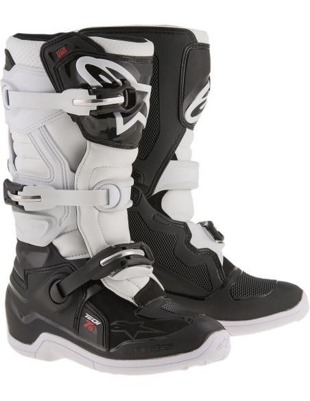 Bota Alpinestars Tech 7S Youth Offroad Negro/Blanco
