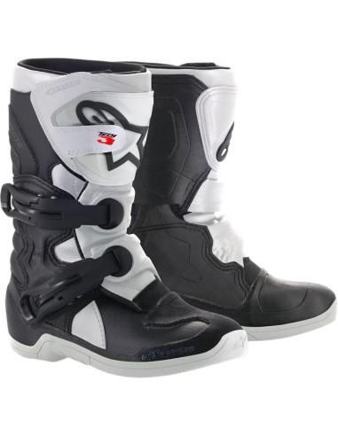 Bota Alpinestars Tech 3S Kids Offroad Negro/Blanco