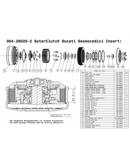 Embrague antirebote Suter Ducati Desmocedici