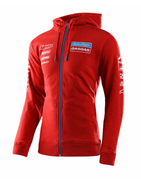 Sudadera con Cremallera y Capucha GasGas Troy Lee Designs Team Tech Roja (TLD Team Zip Hoddie)