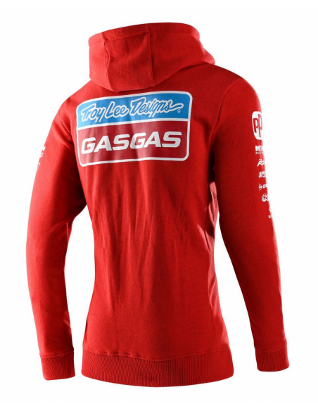 Sudadera con Cremallera y Capucha GasGas Troy Lee Designs Team Tech Roja (TLD Team Zip Hoddie)