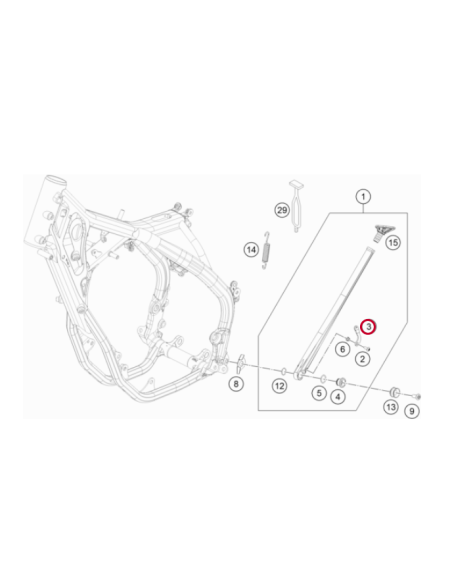 Pletina Para Muelles de Caballete Lateral KTM