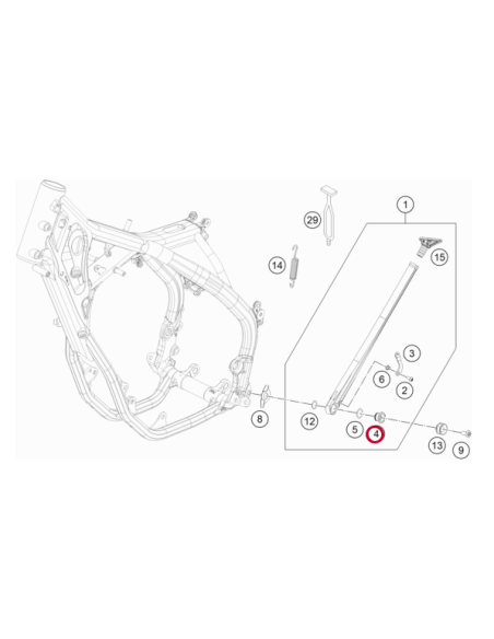 Casquillo Caballete lateral KTM
