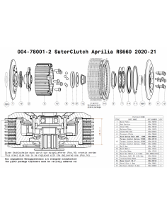 Embrague antirebote Suter Aprilia RS 660 2020-2021 +... 2