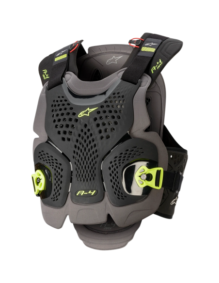 Peto Alpinestars A-4 Max Chest Protector Negro/Amarillo Fluor