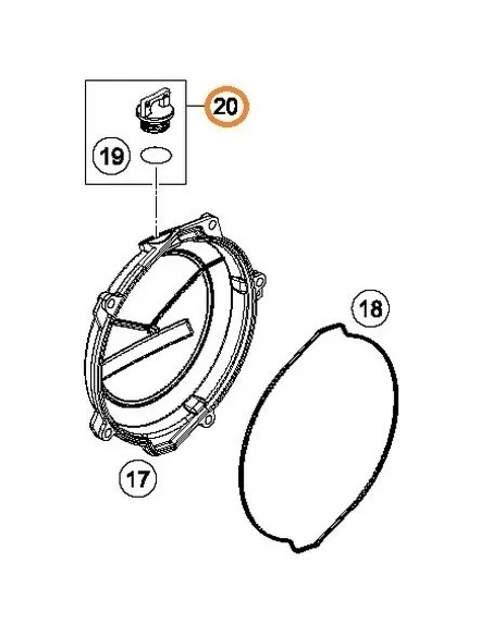Tapón de Relleno de Aceite con Junta Tórica M24x3 GasGas MC 65/85/125/250F/450F 2021-