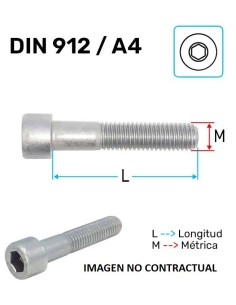 Tornillo Cabeza Allen DIN912 M6x40 10.9 Original...