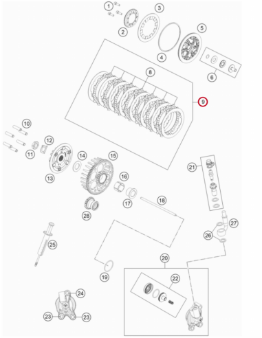 Kit Discos de Embrague KTM SX 85 2018- +...