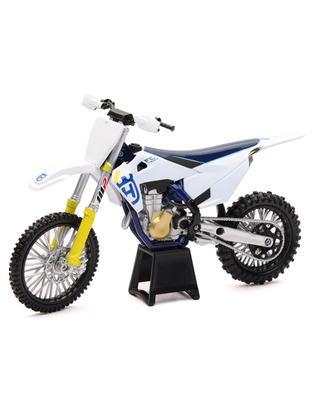 Moto miniatura NewRay Husqvarna FC 450 Blanca/Azul (escala 1:12)