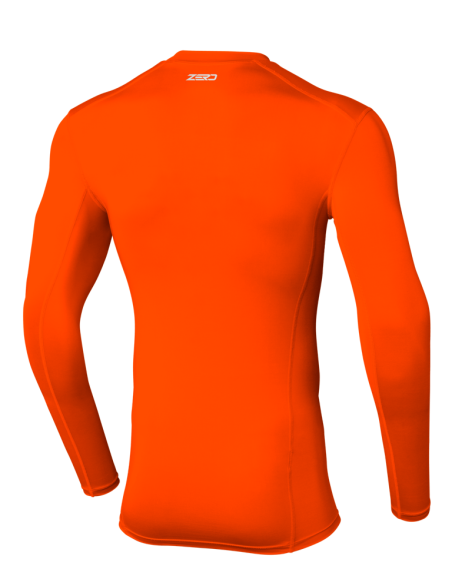 Camiseta Infantil Seven Zero Compression Naranja Fluor