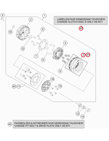 Kit Discos de Embrague KTM SX 50 2013-2023 +...