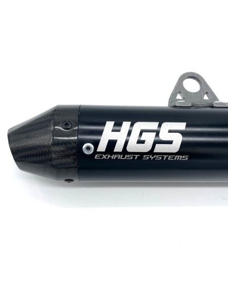 Silencioso de Aluminio/Carbono HGS Negro KTM SX 65 2016-2023 + Husqvarna TC 65 2017-2023 + GasGas MC 65 2021-2023
