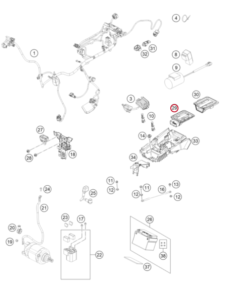 ECU Engine Control Unit Orignial GasGas MC 125/250 2024 + EC 250/300 2024 + KTM/Husqvarna MX 2T 2023- + Enduro 2T 2024-
