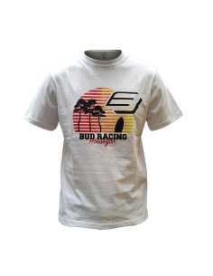 Camiseta Manga Corta Bud Racing Sunset Blanco
