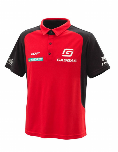 Polo Replica Team GasGas Manga Corta Rojo/Negro...