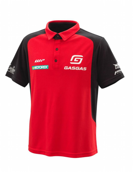 Polo Replica Team GasGas Manga Corta Rojo/Negro - Replica Team Polo (Equivale a 3GG21003520X)