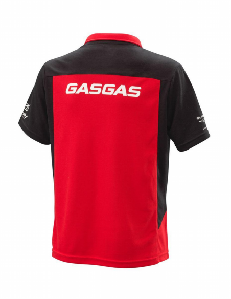 Polo Replica Team GasGas Manga Corta Rojo/Negro - Replica Team Polo (Equivale a 3GG21003520X)